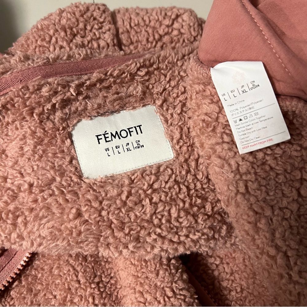 🚨 Femofit Cozy Hooded Velveteen Fleece Full Zip Jacket - Picture 8 of 11